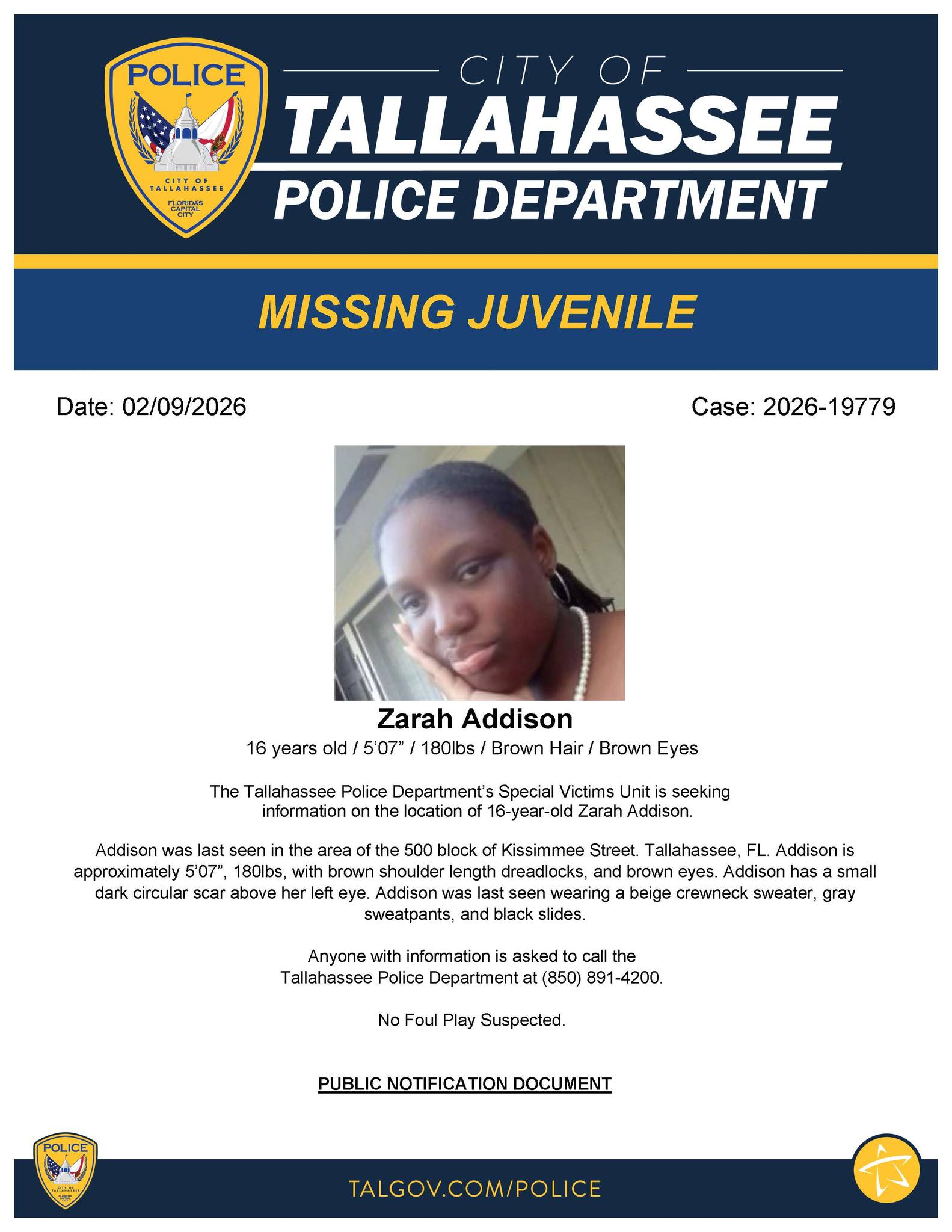 City - UPDATE: Zarah has been located. ------- Please share to help ...