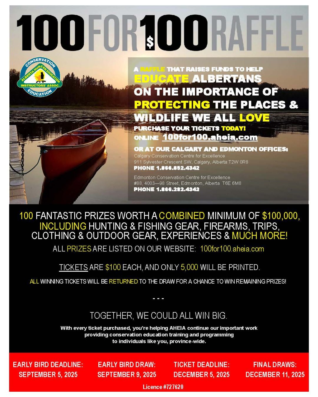 Alberta - 🎟️ Last Chance to Get Your 100 for $100 Raffle Tickets ...