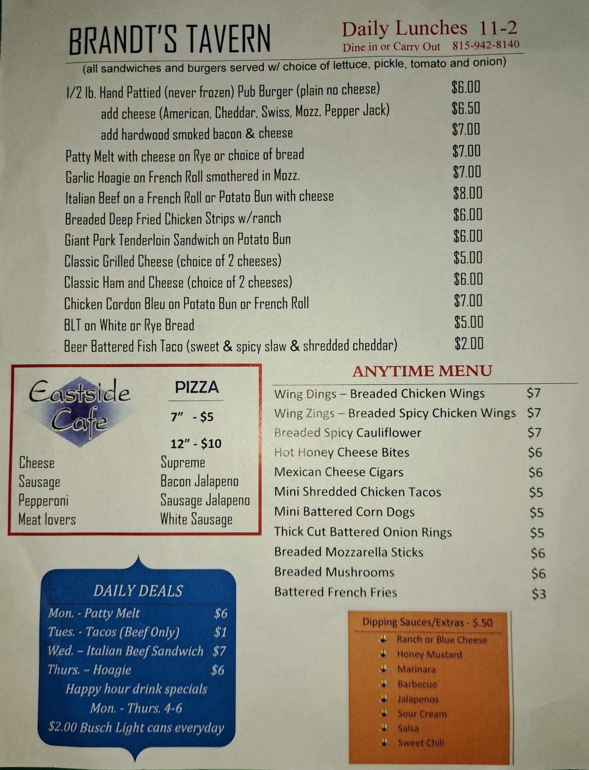 Brandt's Tavern Bar & Grill | Morris IL