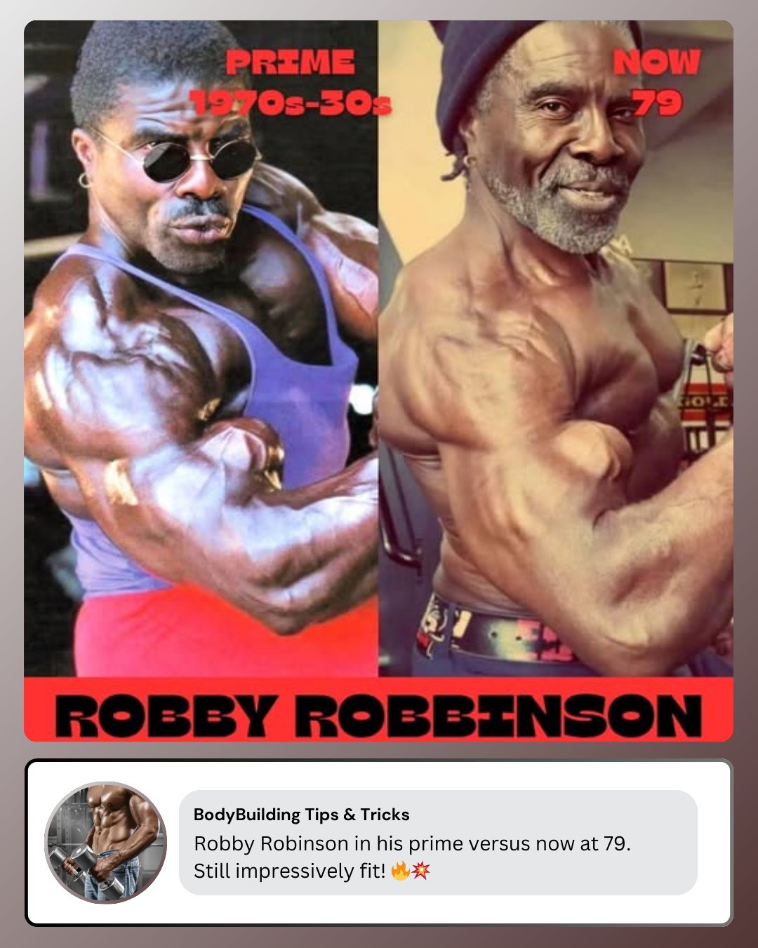 Robby Robinson: He is looking super fit at the age of 76