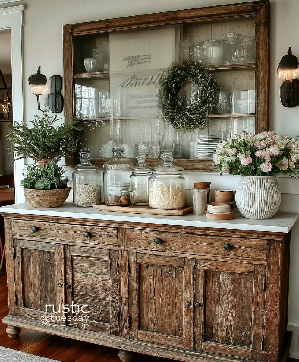 𝚛𝚞𝚜𝚝𝚒𝚌 - Jars of pantry staples, a garden of texture, and a window to ...
