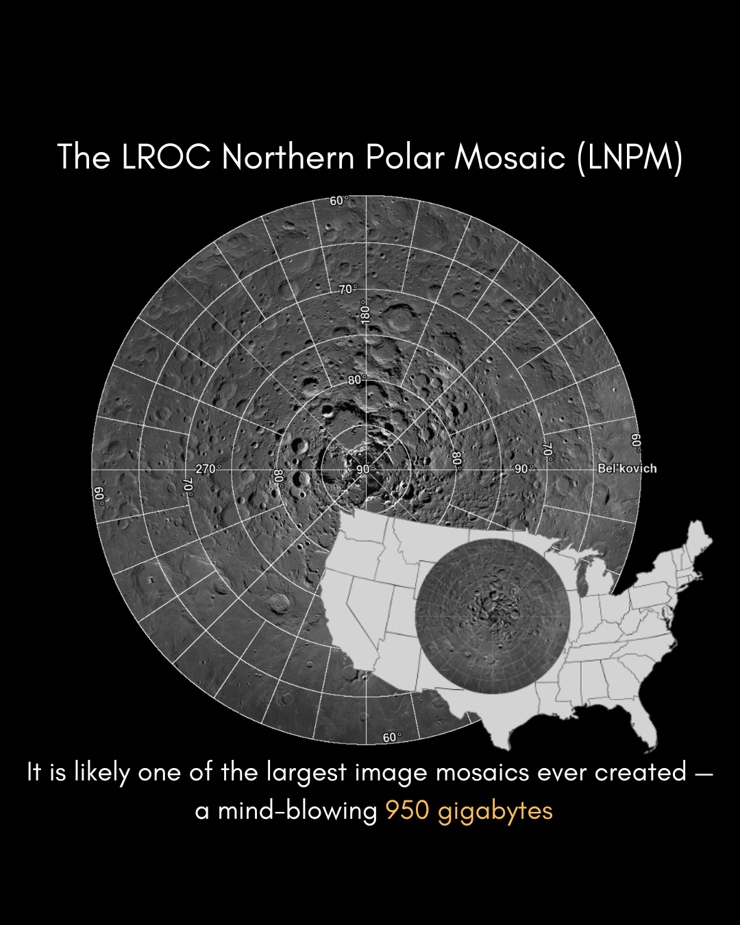 Star Walk - 🌕🧩 The LROC Northern Polar Mosaic (LNPM) is a... | Facebook