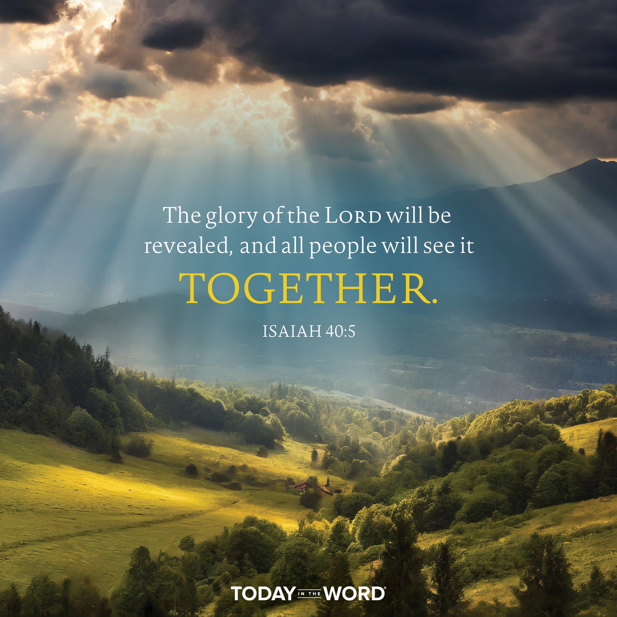 Today - God, we join the prayer of the prophet Isaiah for Your kingdom ...