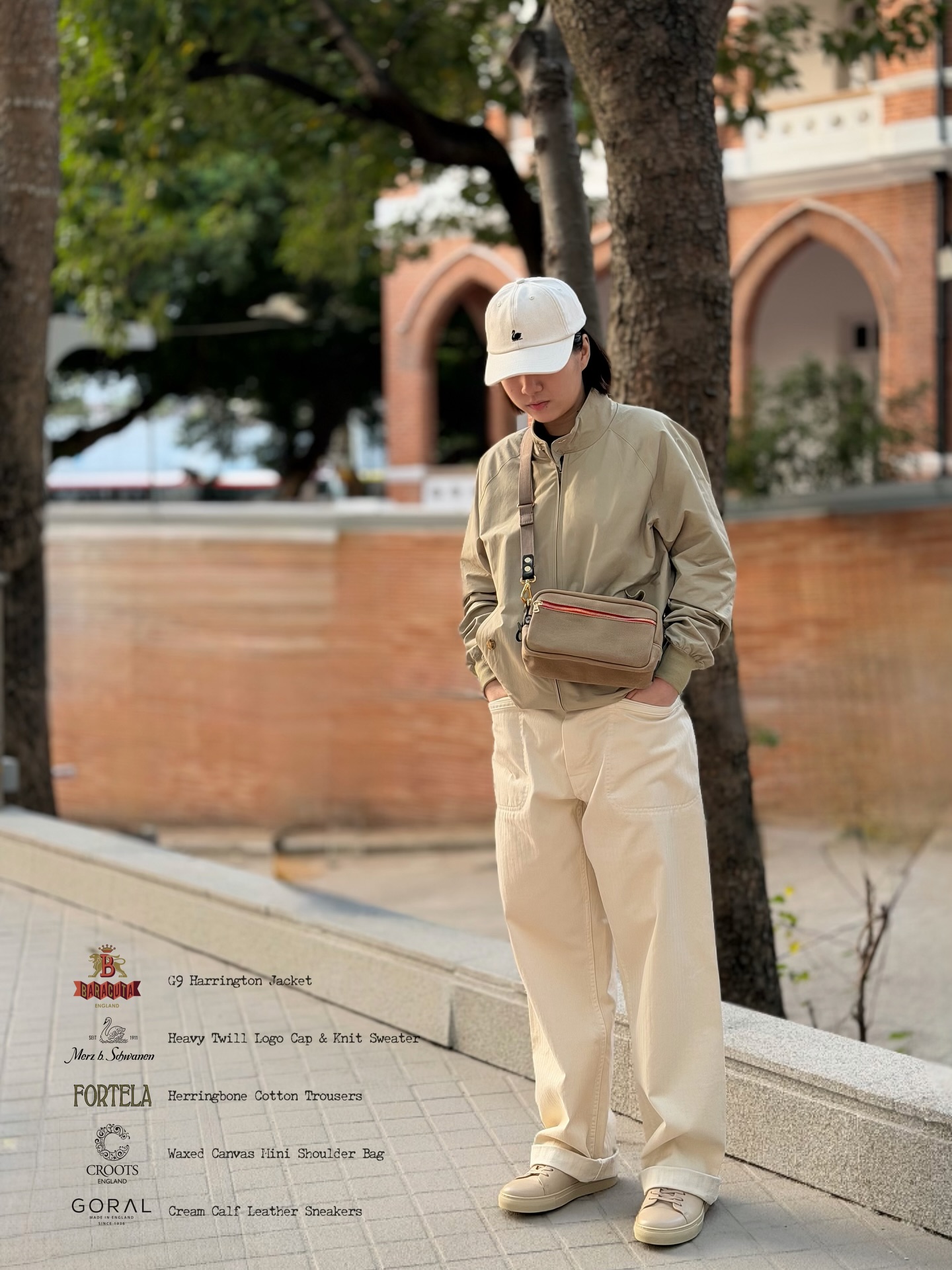 Natural 》 Original G9 Harrington Jacket @baracuta Herringbone 