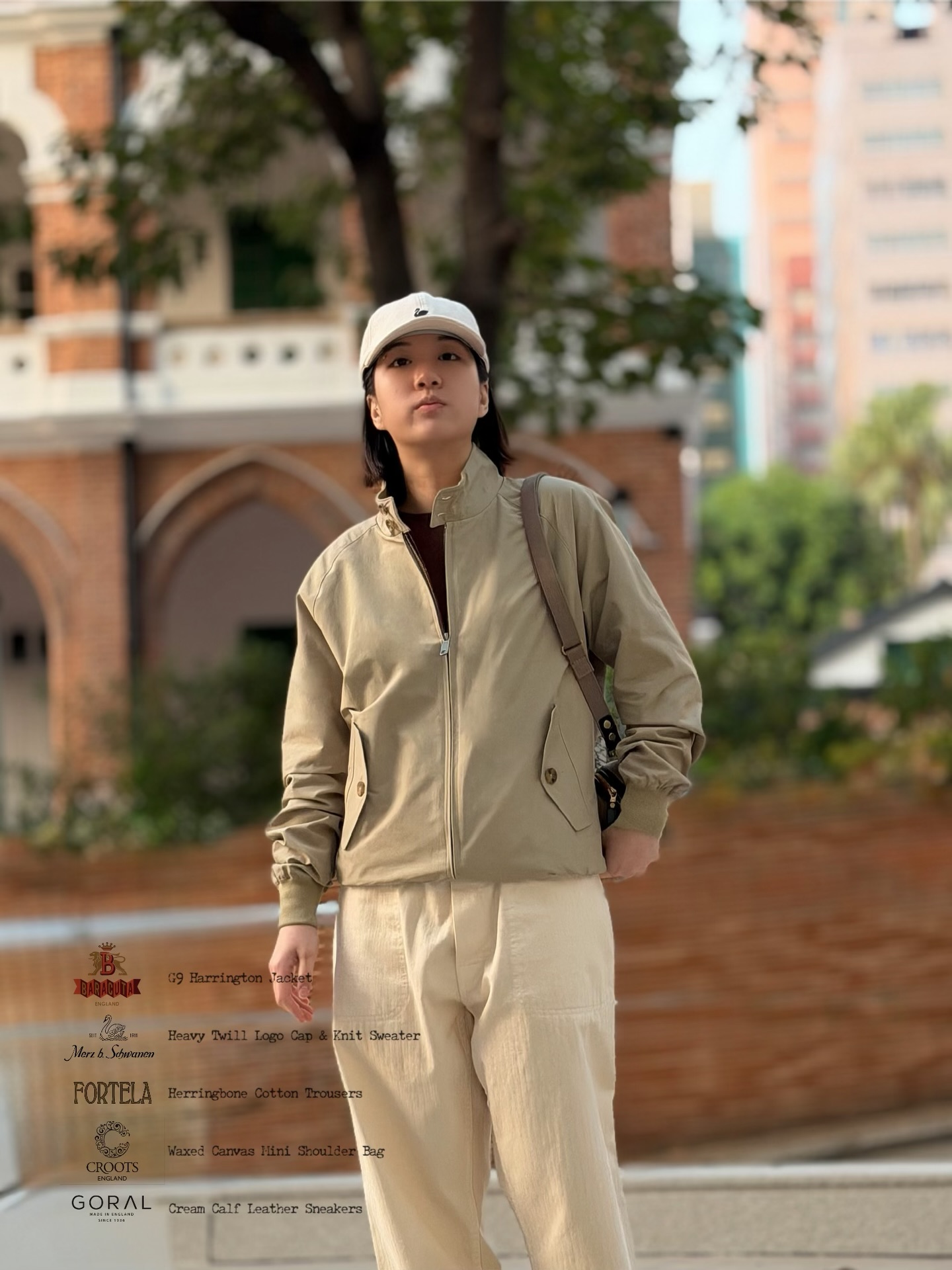 Natural 》 Original G9 Harrington Jacket @baracuta Herringbone 