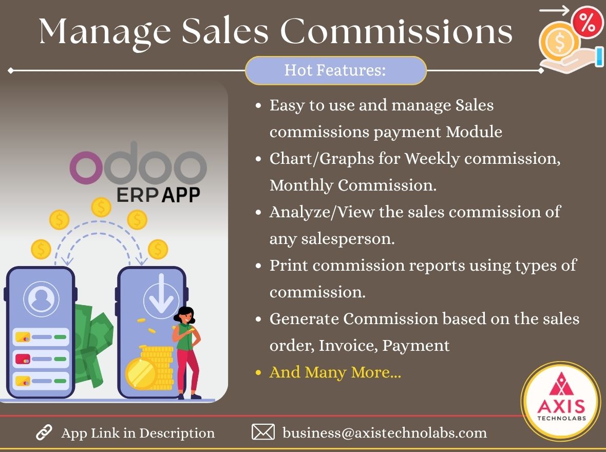 Axis Technolabs - ⚧ Sales Commission Module allows you to... | Facebook