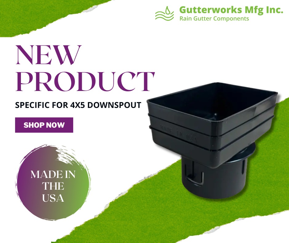 Gutterworks - 🌟New product for your 4x5 downspout!🌟 Introducing our ...