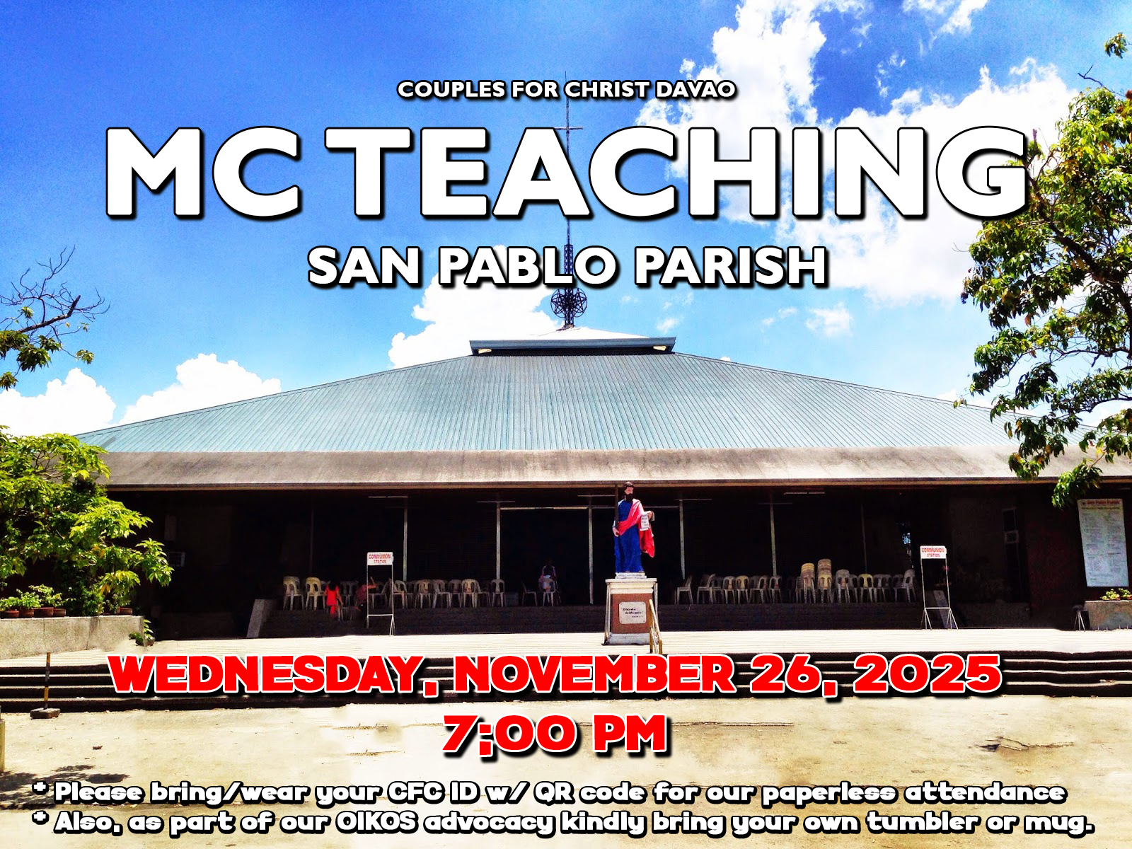 Couples - Good day Bros & Sis! Our Mission Core Teaching is on November ...