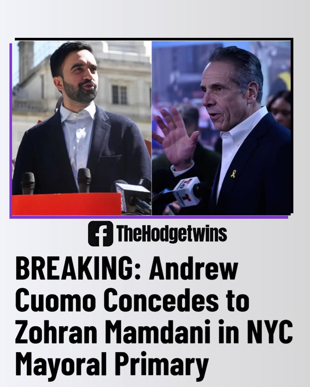 The Hodgetwins - 🚨 BREAKING: Andrew Cuomo Concedes to Zohran Mamdani in ...