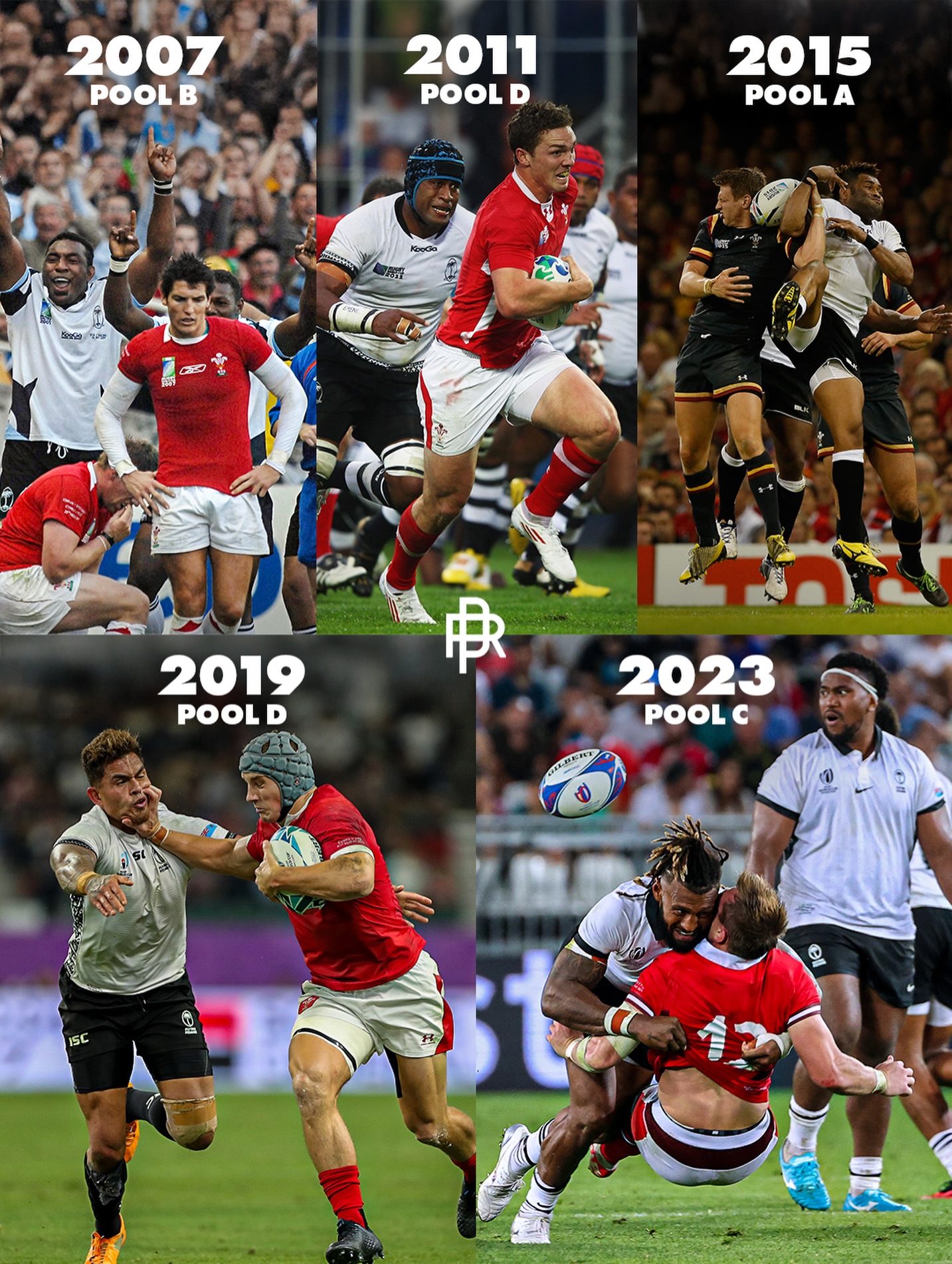 Fiji beats Wales in 2007 Rugby World Cup