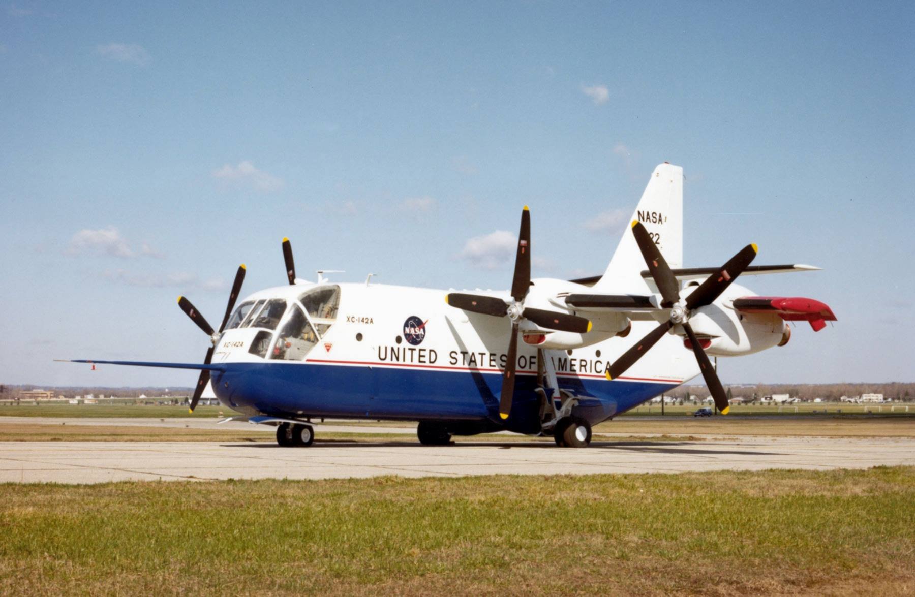 The Ling-Temco-Vought (LTV) XC-142A, an experimental tilt-wing