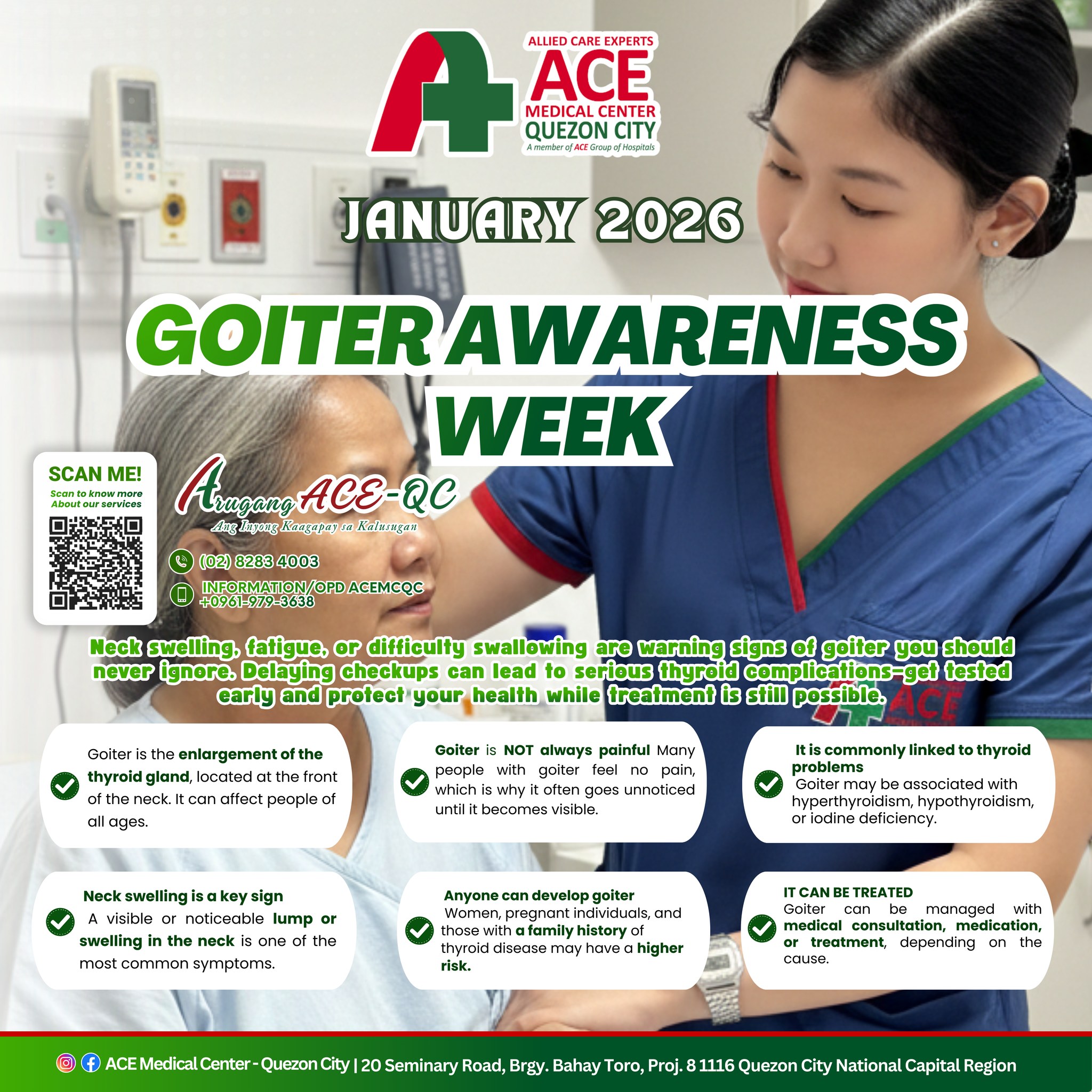 ACE - 💚𝙂𝙊𝙄𝙏𝙀𝙍 𝘼𝙒𝘼𝙍𝙀𝙉𝙀𝙎𝙎 𝙒𝙀𝙀𝙆💚 Noticing changes such as 𝐧𝐞𝐜𝐤 𝐬𝐰𝐞𝐥𝐥𝐢𝐧𝐠 ...