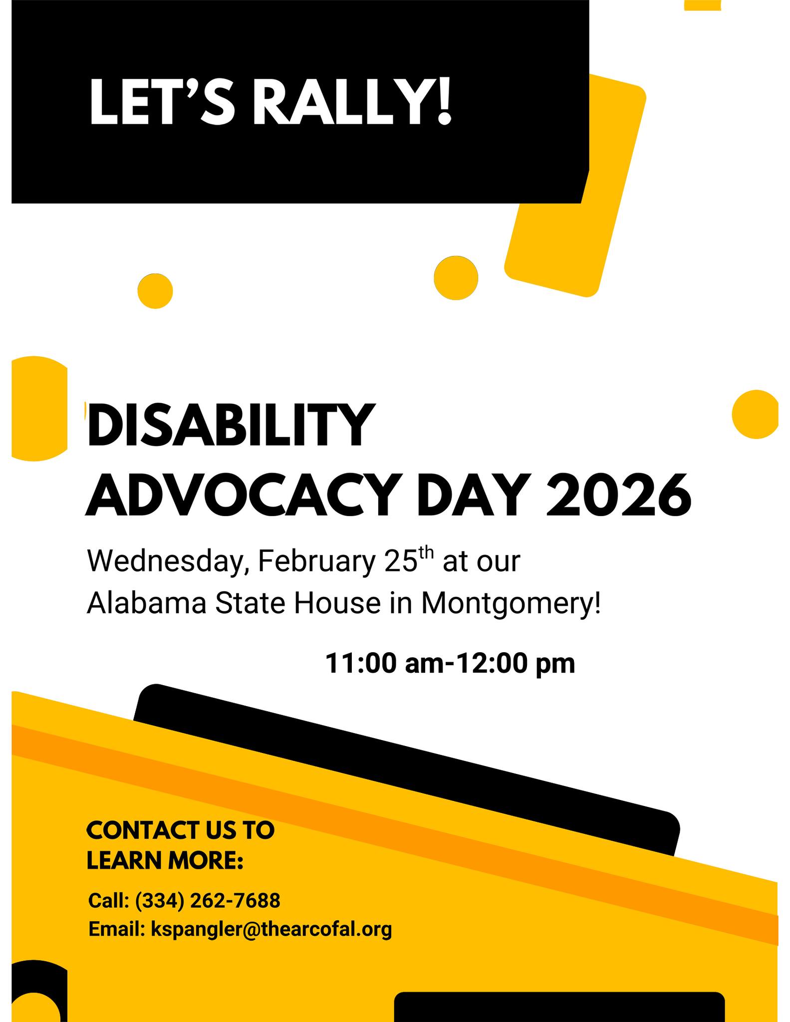 Alabama - LET'S RALLY! DISABILITY ADVOCACY DAY 2026 Wednesday, February ...