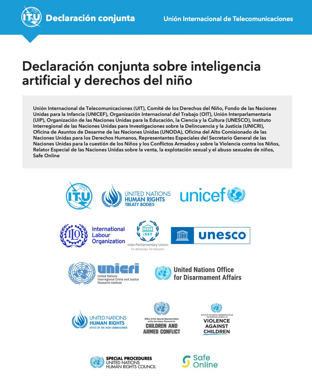 Declaración conjunta sobre... - Tejiendo Redes Infancia | Facebook