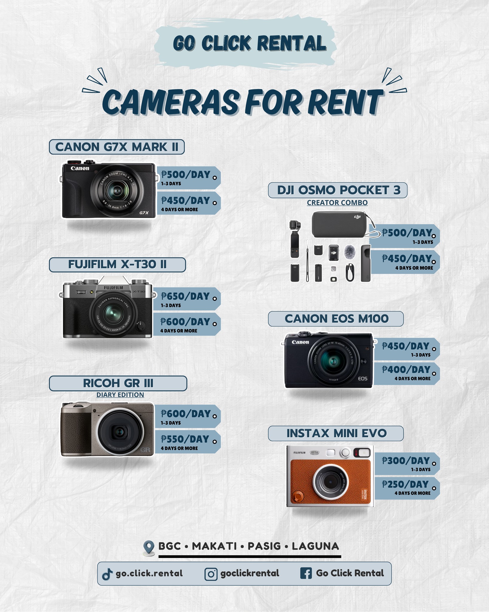 CAMERA FOR RENT | CAMERA RENTAL (Pasay, Makati, Taguig) | 🎥 **Shoot ...