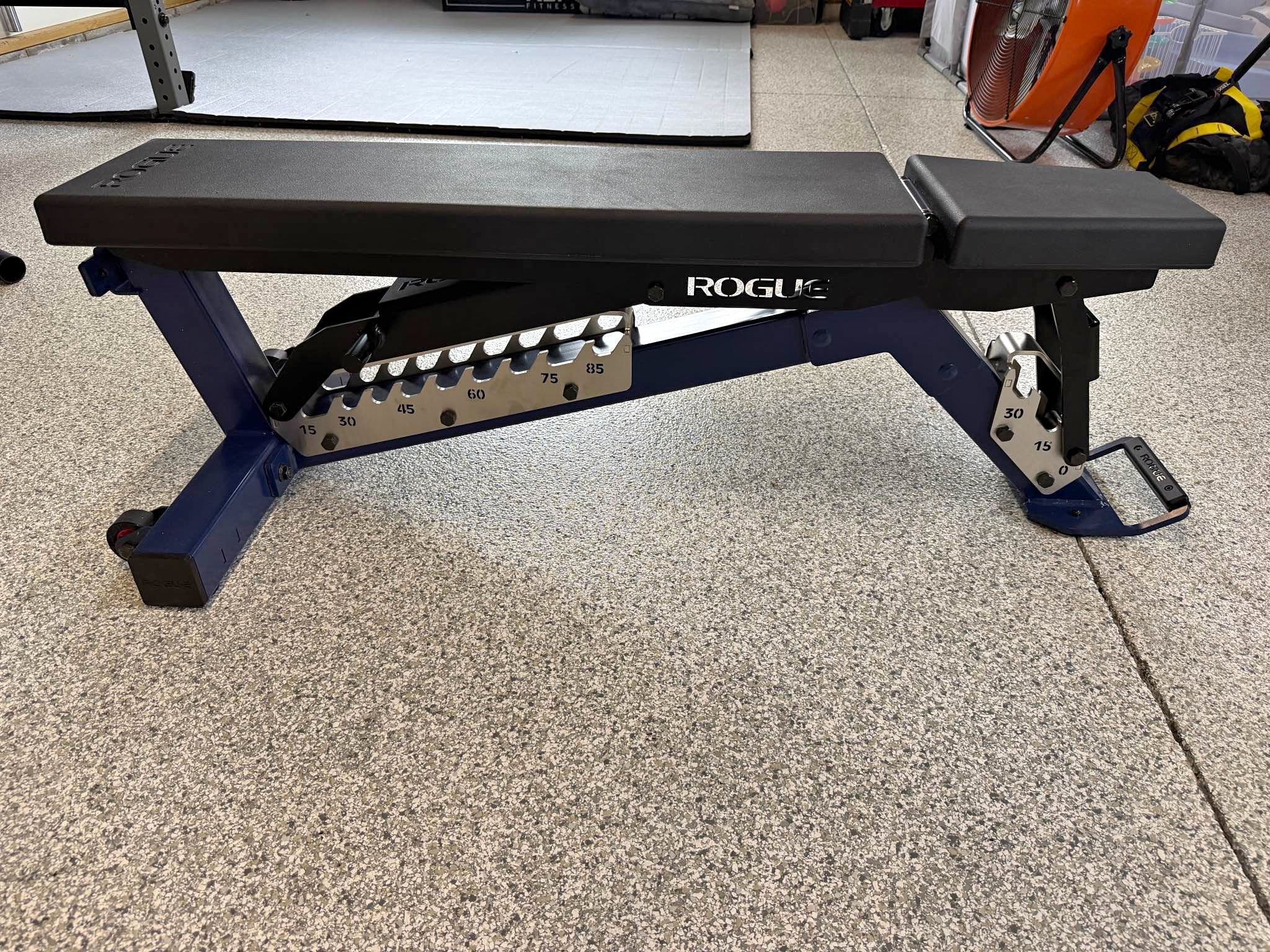 Rogue Adjustable Bench 3.0 Stainless Blue - Exercise Benches & Wedges ...