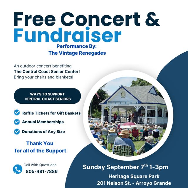 There's a benefit concert... - Central Coast Senior Center | Facebook