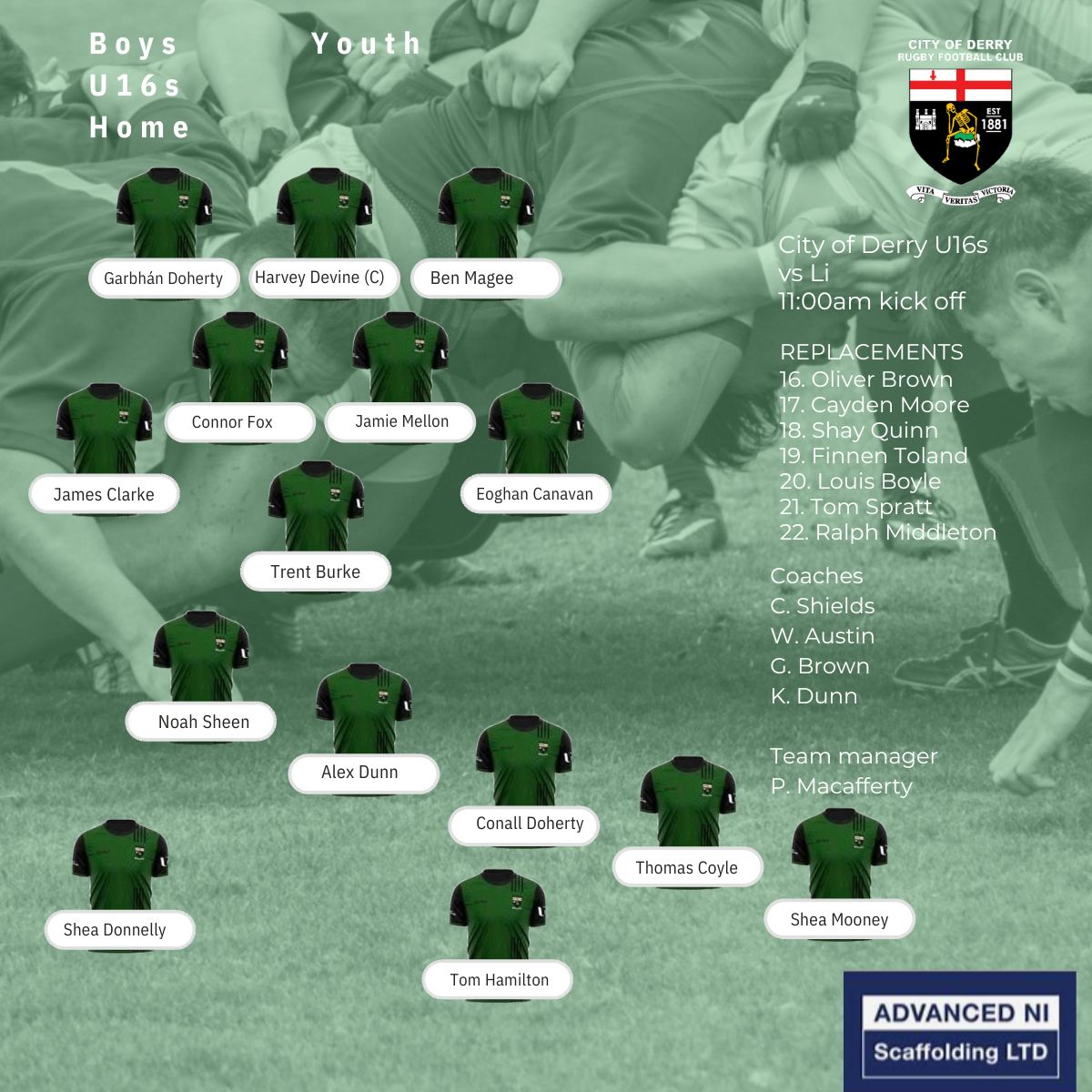 City Of Derry Rugby... - City Of Derry Rugby Football Club
