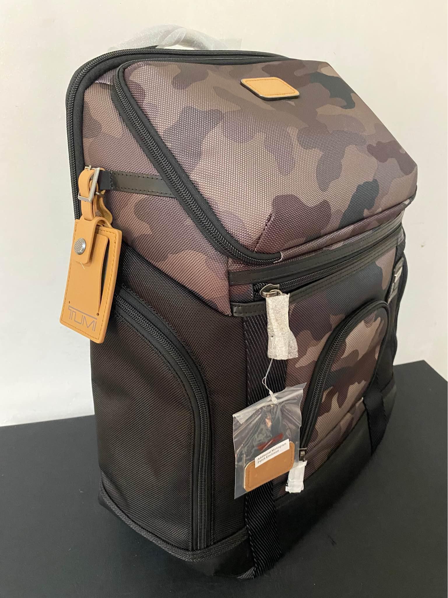 tumi alpha bravo backpack camo Cannon Zipper expansion allows for extra room when needed Designer Tumi Camo Backpack for