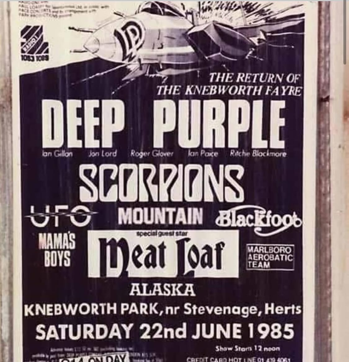 Photographing Deep Purple at Knebworth Park rock festival