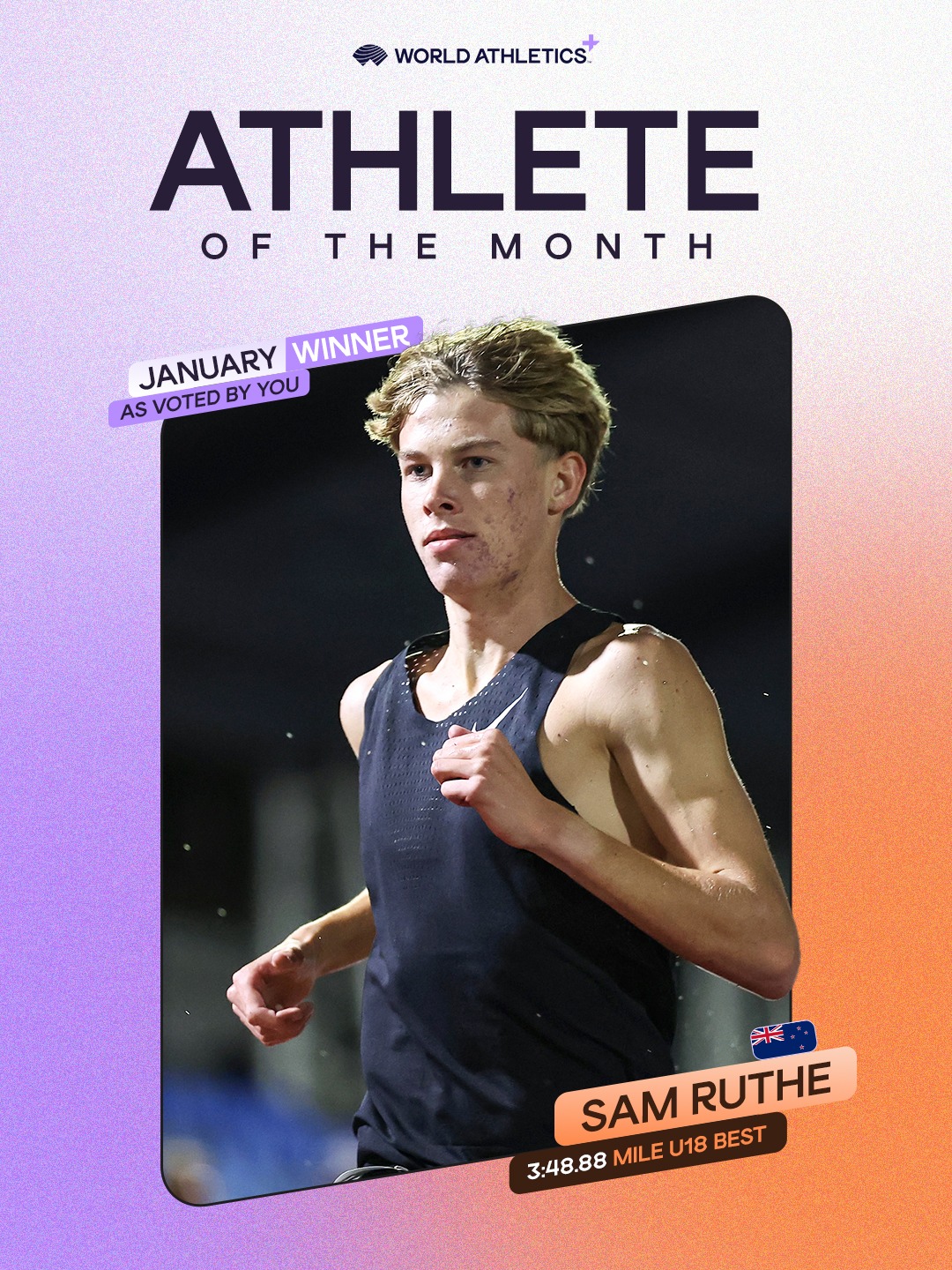 World - 🇳🇿’s Sam Ruthe is your January athlete of the month ‼️ At just ...