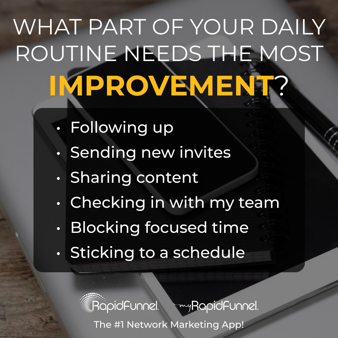 Patrick - What part of your daily routine needs the most improvement ...