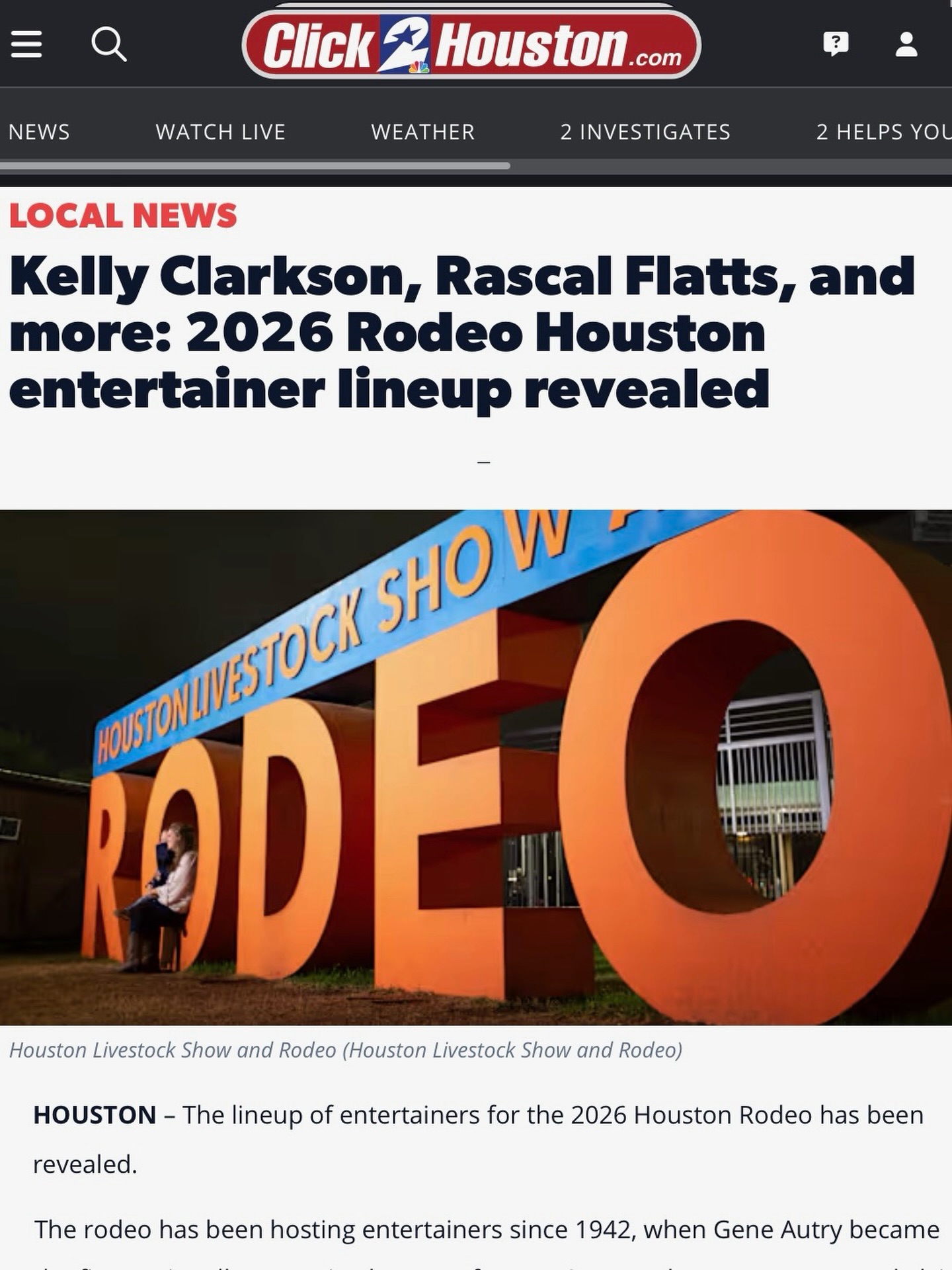 🤠🎸📰! @RodeoHouston just... - 365 Things to Do in Houston | Facebook