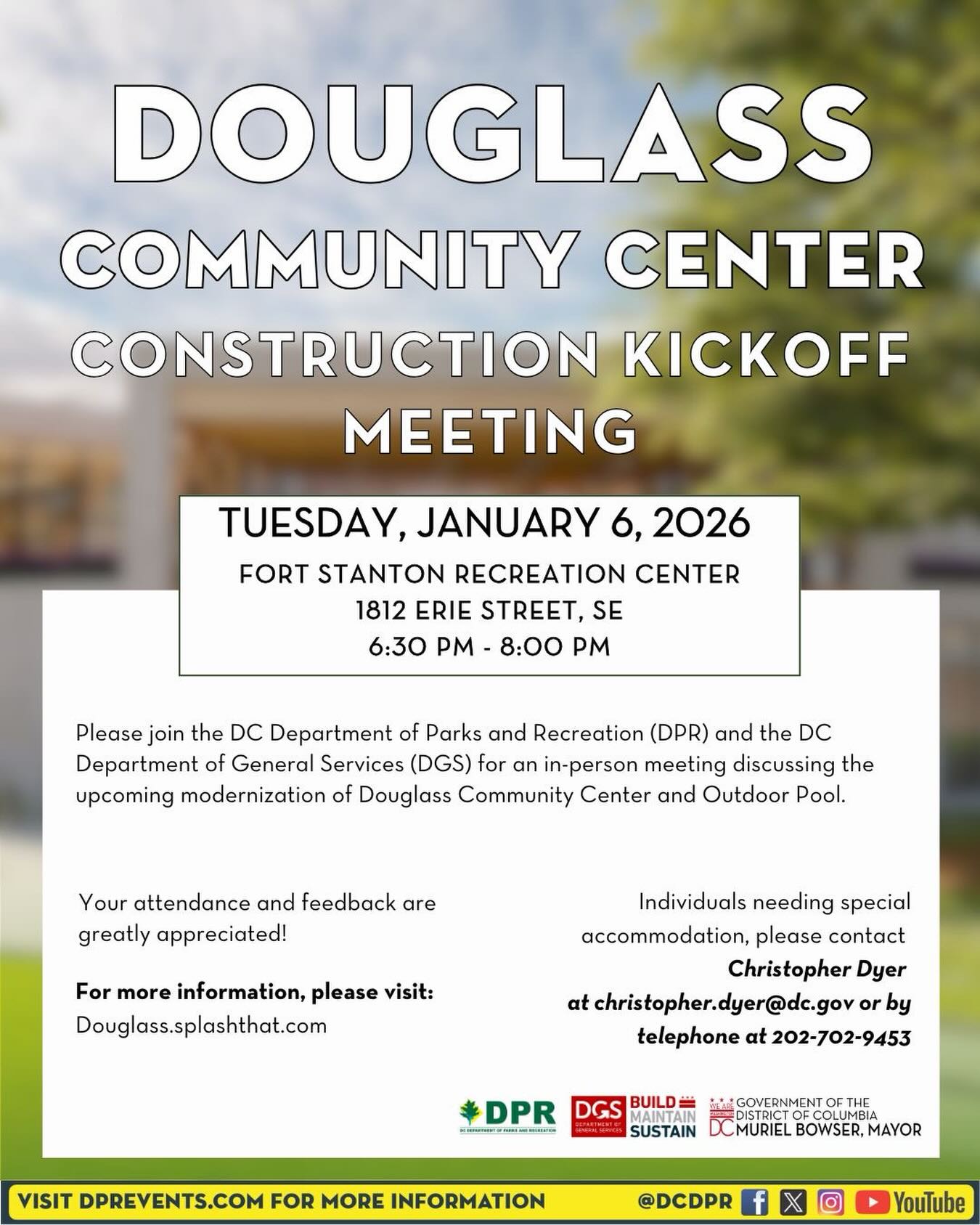 DC - TOnight 🏗️ The future of Douglass Community Center is officially ...