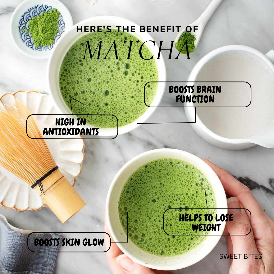 SWEET - 🍵🍵 BENEFITS OF MATCHA 🍵🍵 Did you know that matcha has many ...