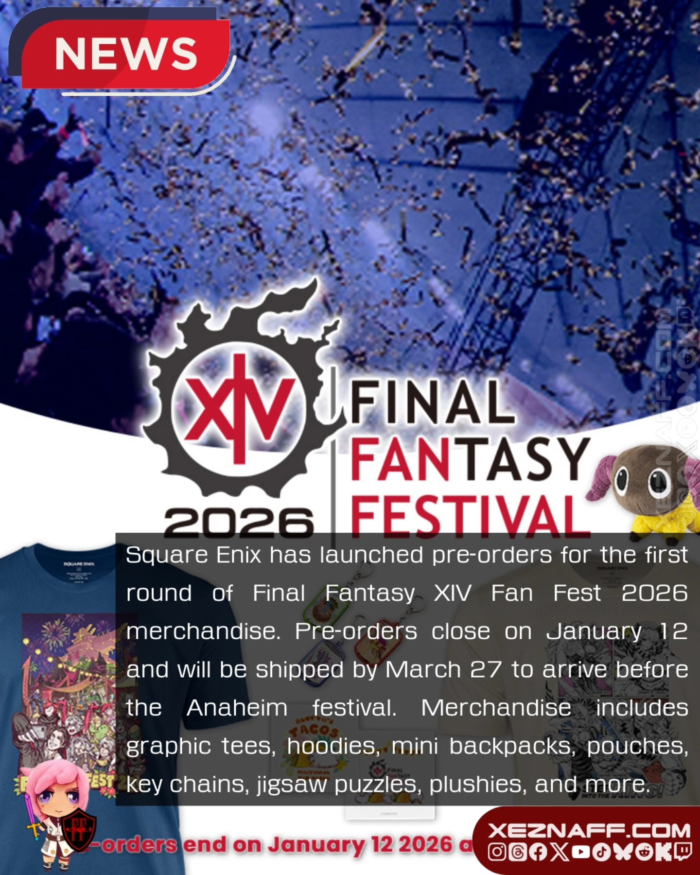 Cordino Final Fantasy XIV DAWNTRAIL &ndash; PAX EAST 2024 &ndash; Swag Ufficiale Square Enix