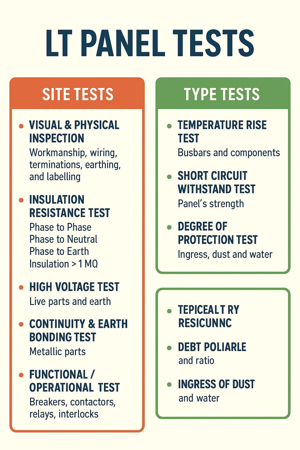 LT panel Inspection Test ... - Electrical engineer MEP | Facebook