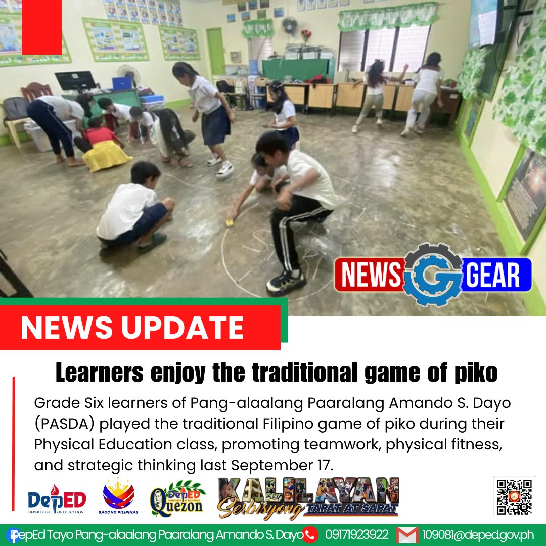 DepEd - Learners enjoy the traditional game of piko Grade Six learners ...