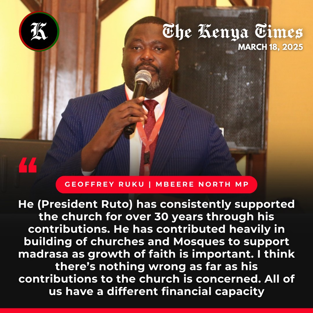 The Kenya - 'President Ruto has supported churches and mosques for over ...