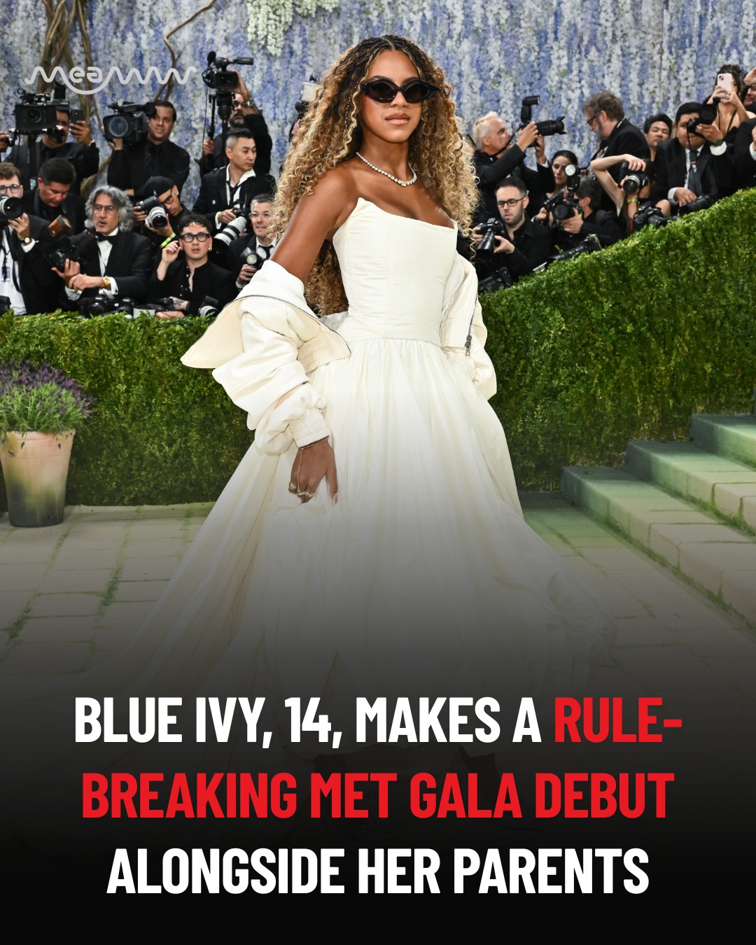 blue ivy carter dress controversy made her Met Gala debut at age 14, attending the 2026 event with her parents Beyoncé and Jay-Z—despite the gala's long-standing rule restricting entry to guests 18 and older Our best selling Embroidered Occasion:Miami-afterparty Color:airy blue