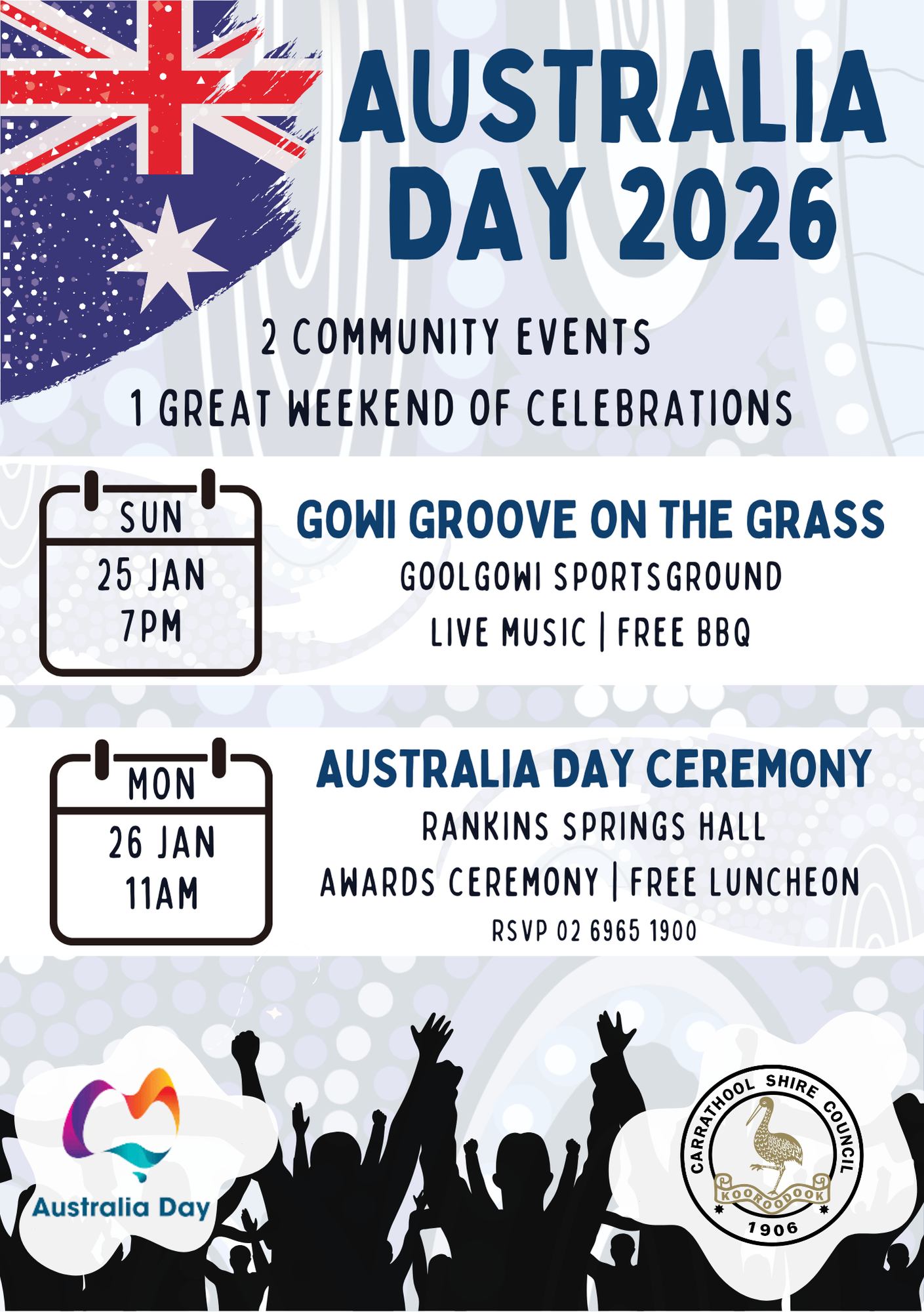 Carrathool - AUSTRALIA DAY 2026 Two community events...One great ...