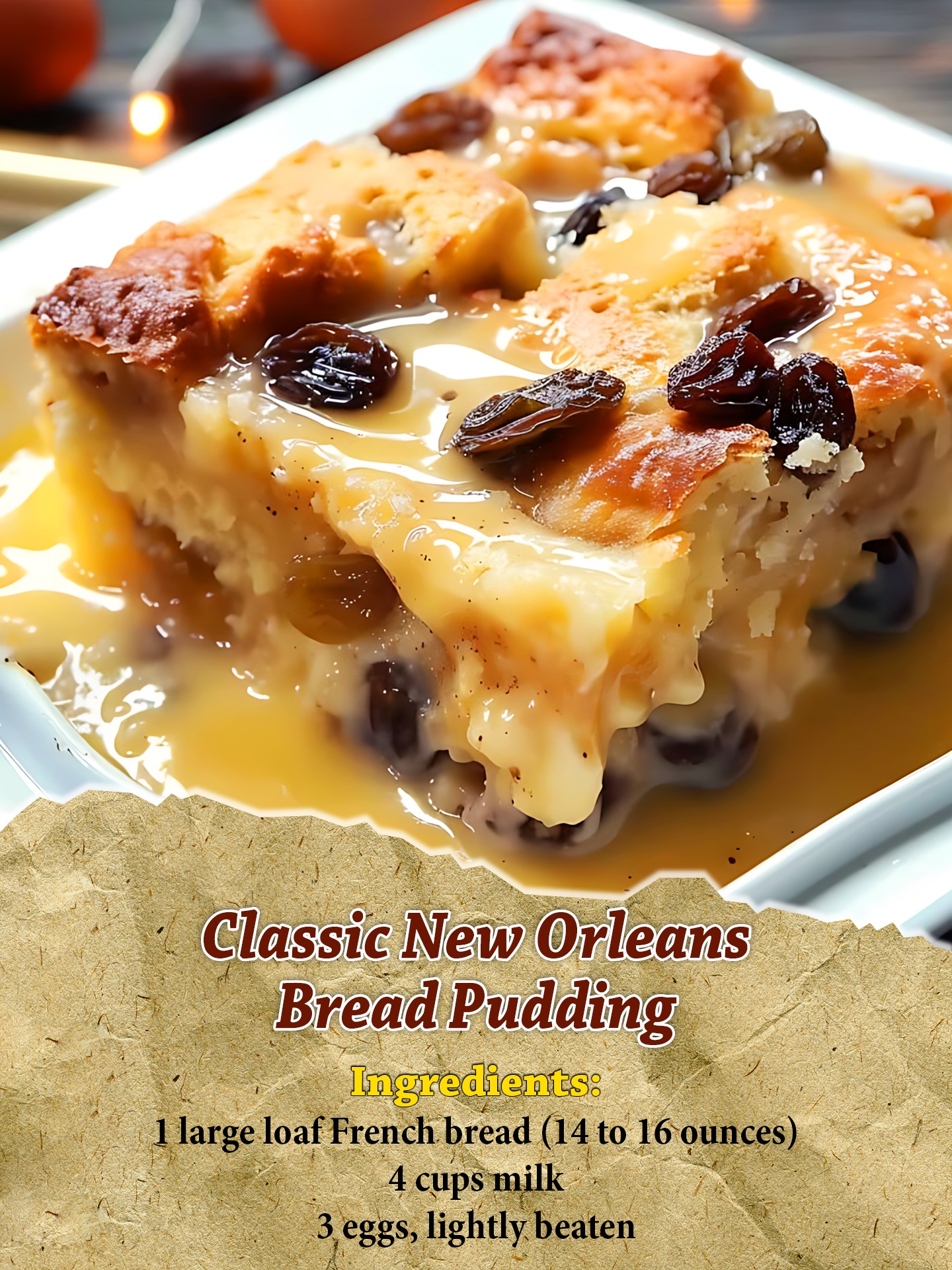 Grandma's Beloved Recipes 👩🏻‍🍳 | Classic New Orleans Bread Pudding