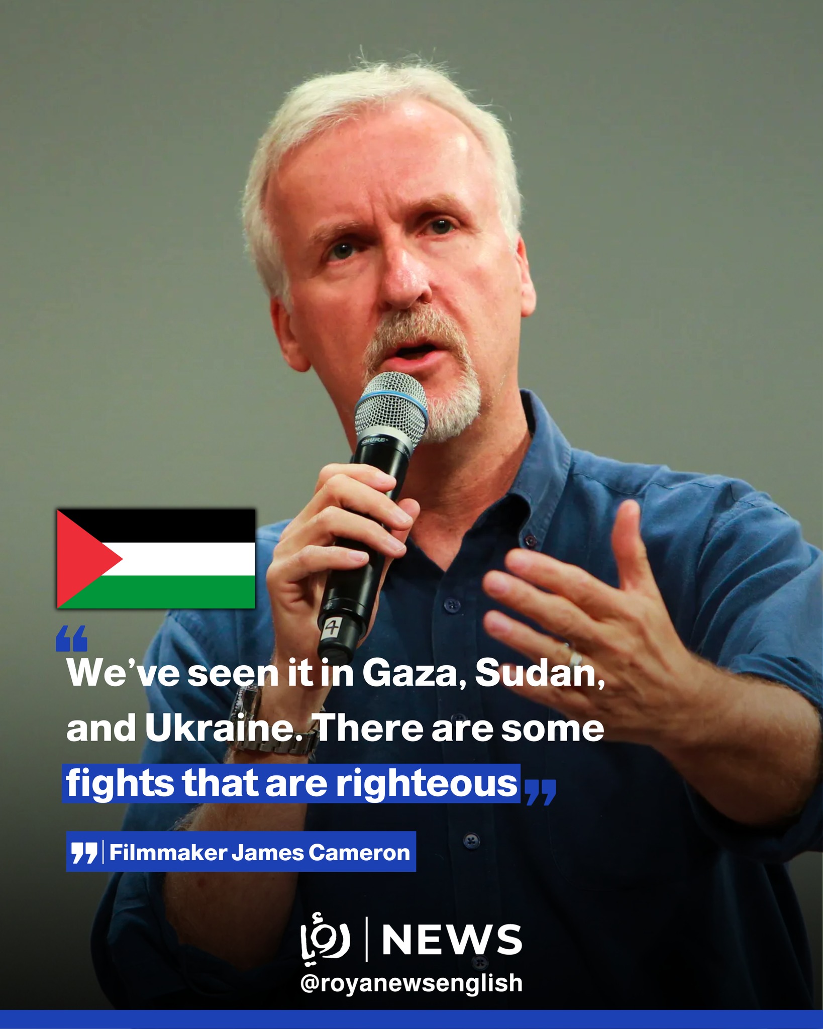 Roya - 🇵🇸 🎬 James Cameron described the Palestinian struggle as ...