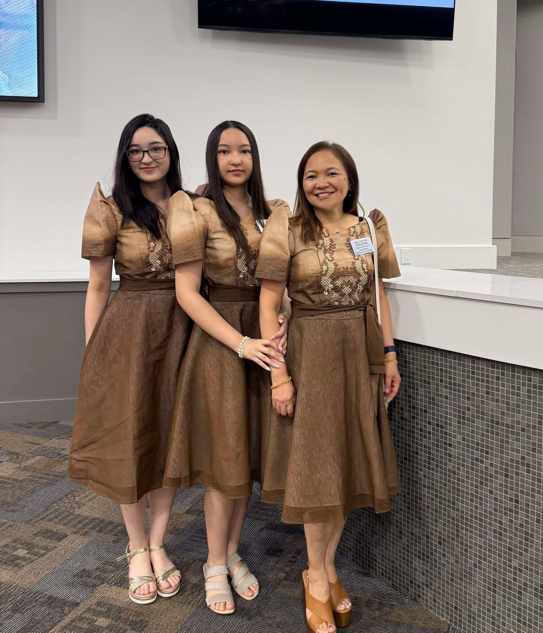 Monochromatic Brown Filipiniana Dresses for Special Event.Inquire Now!