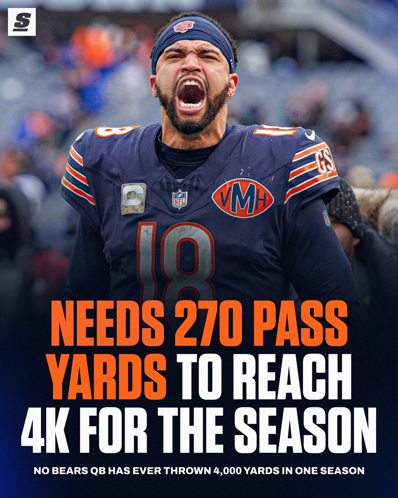 theScore - The Bears have NEVER had a quarterback throw for 4,000 yards ...
