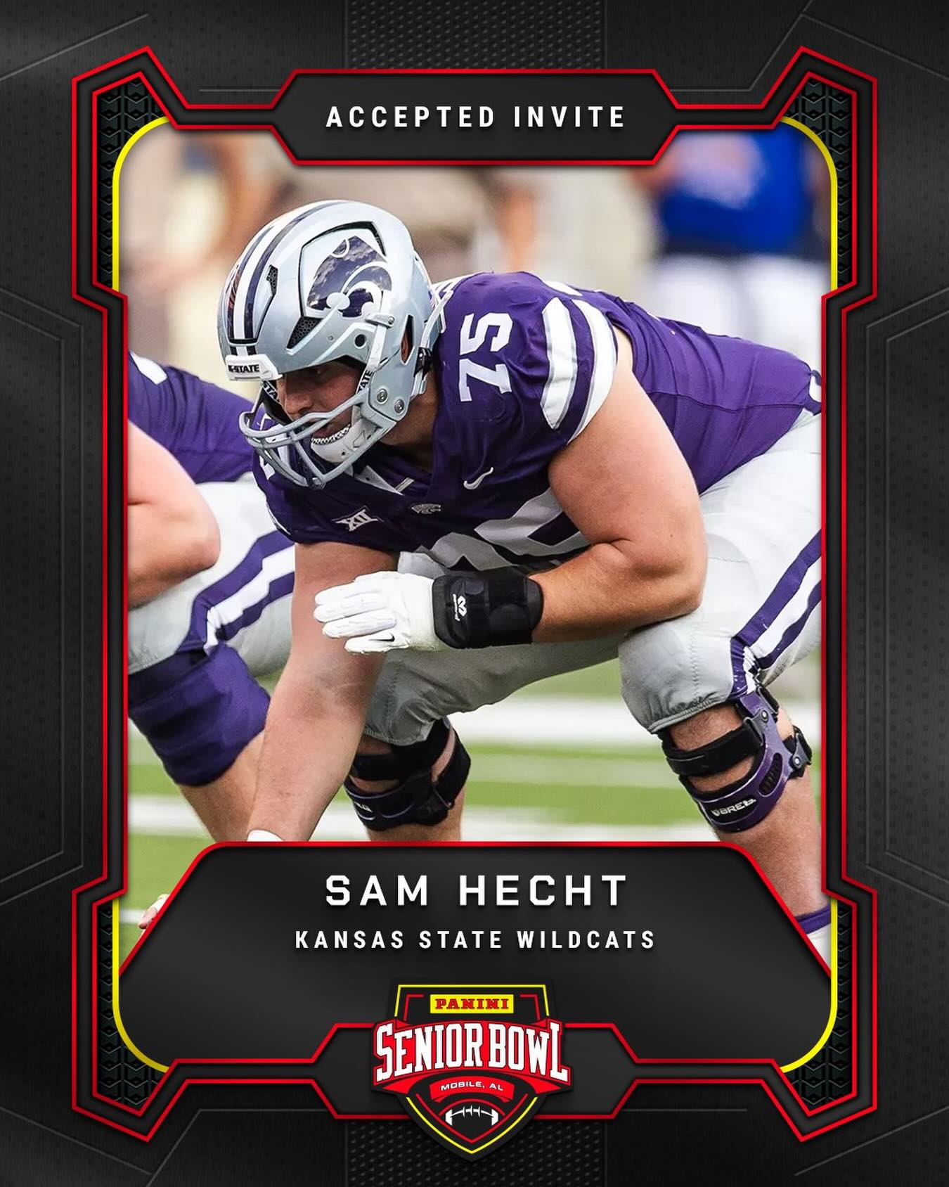 Senior - Officially Accepted! OL Sam Hecht from Kansas State is headed ...