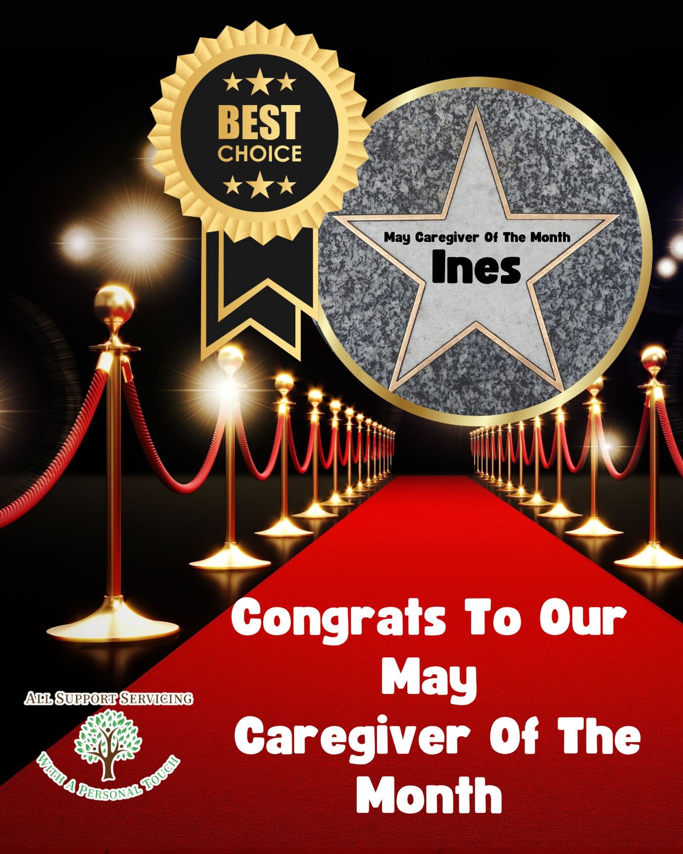 All - Congrats to Ines our May Caregiver of the Month! 😁 ...