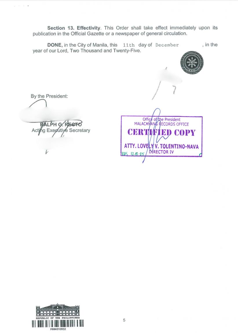 PTV - JUST IN: President Ferdinand R. Marcos Jr. has signed ...