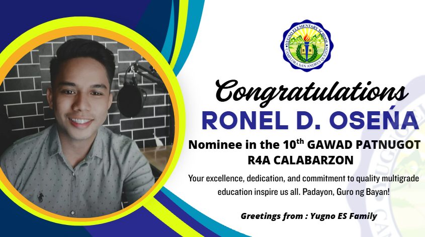 DepEd - ANOTHER MILESTONE FOR SAN ANDRES DISTRICT! Congratulations, Sir ...