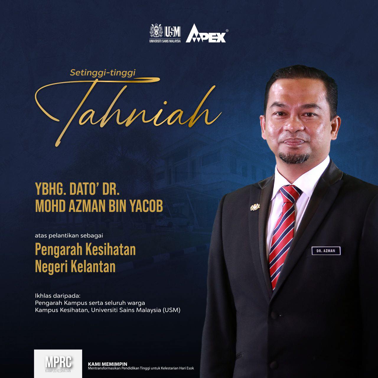 SETINGGI-TINGGI TAHNIAH YBHG.... - Hospital USM Network | Facebook