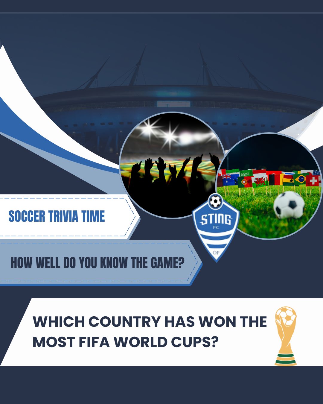 Sting - Time to test your soccer knowledge! ⚽💡 Which country has won ...