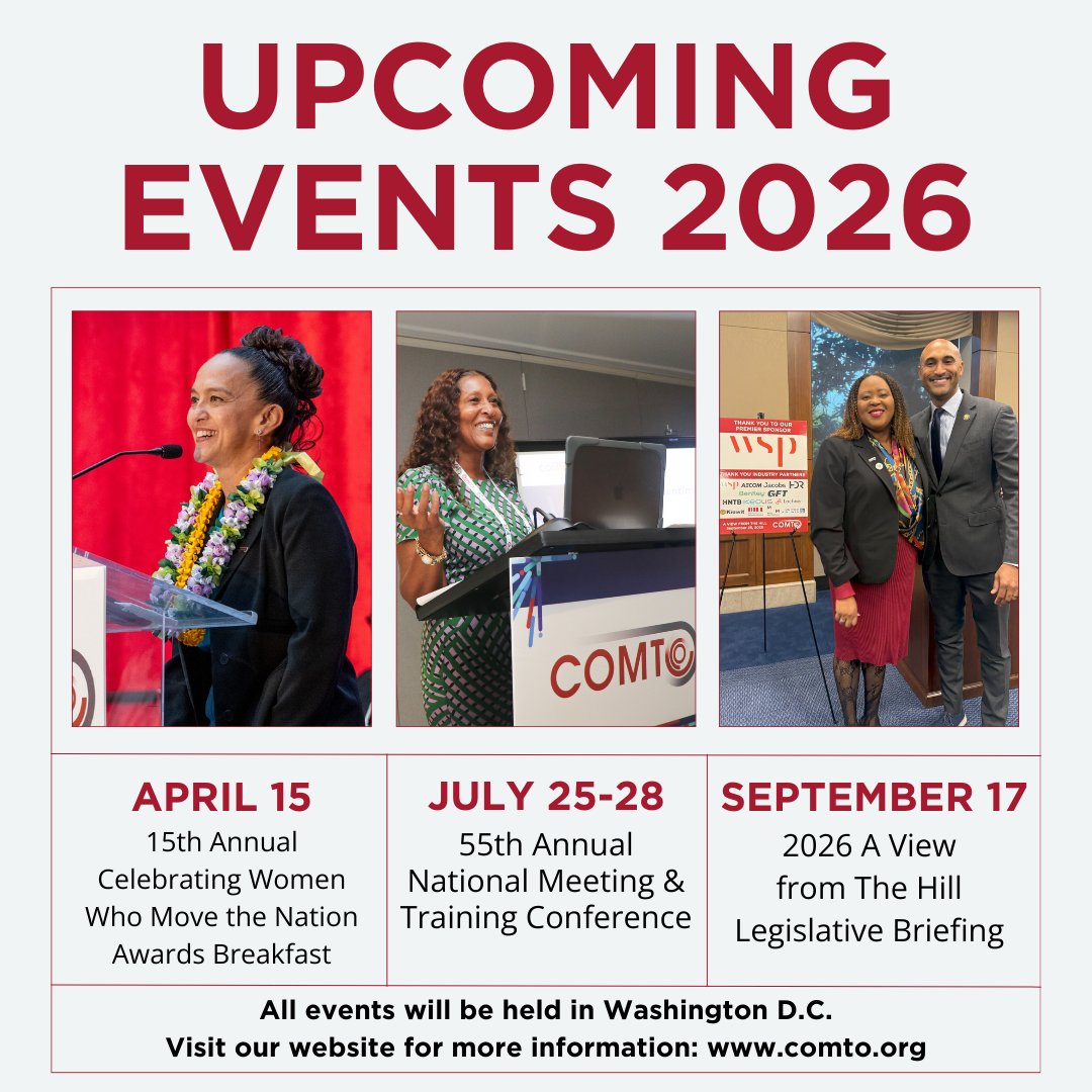 Conference - 2026 is a BIG year for COMTO! We mark a milestone ...
