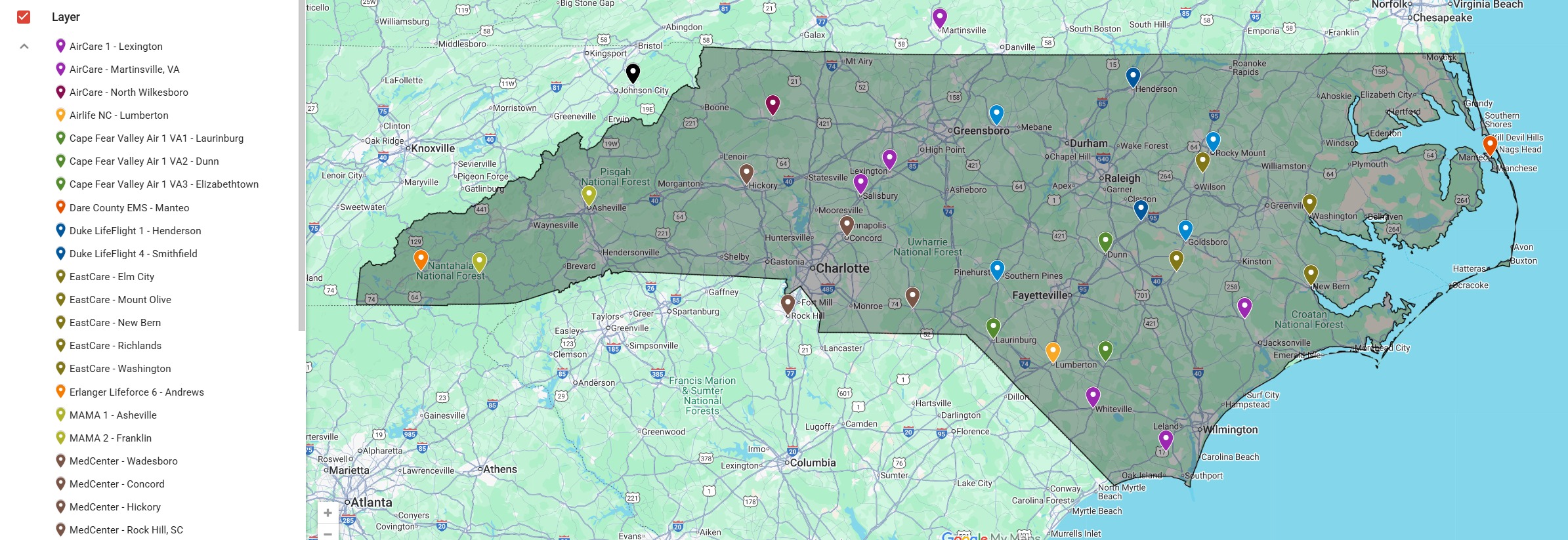 Legeros - Submitted for your approval, online map of helicopter EMS ...