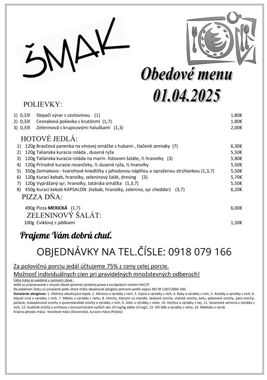 Šmak Fastfood | Stropkov