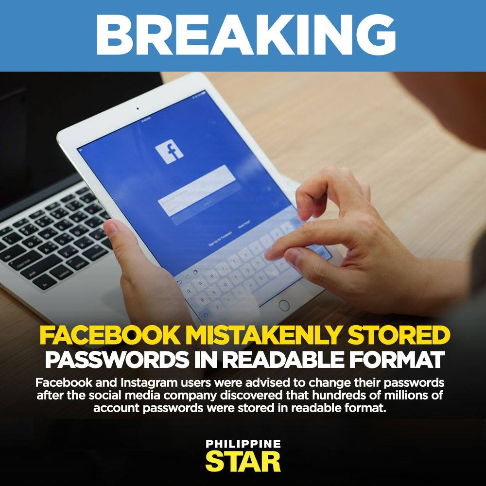 Philippine Star - Change your passwords now. JUST IN:...
