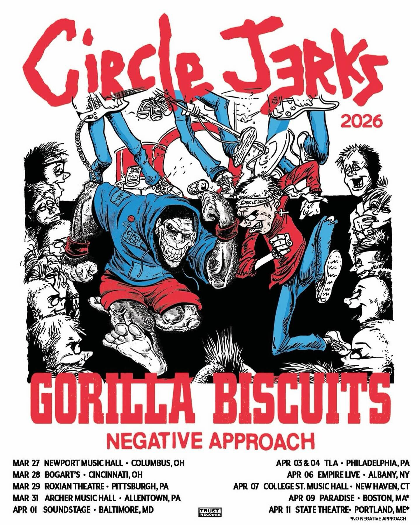 Circle Jerks, Gorilla Biscuits, Negative Approach Announce US Tour